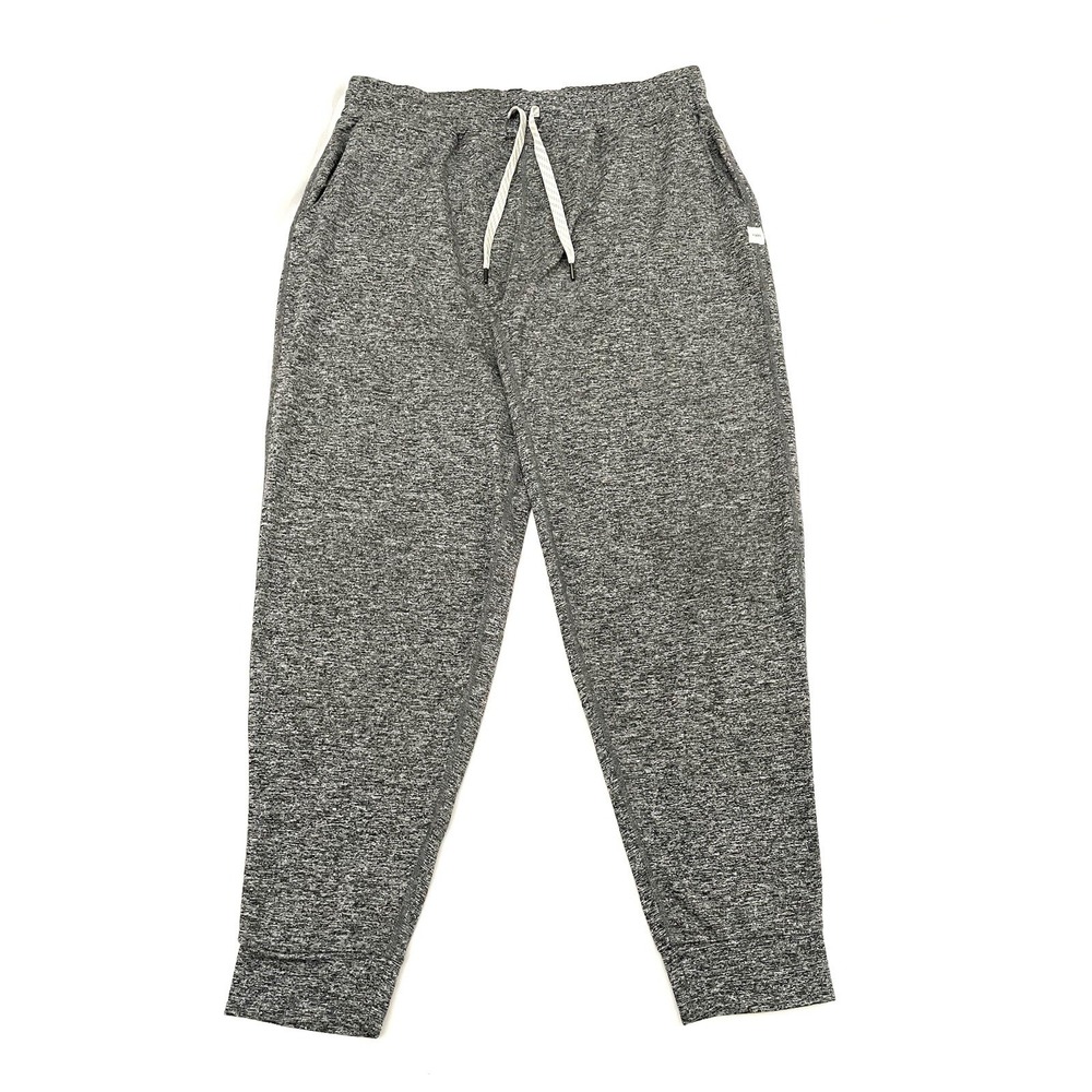 Women's Gray Knit Jogger Pants with Drawstring